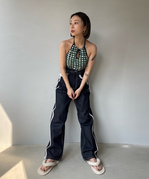 SANSeLF（サンセルフ）の「チェックカラースイムウェア  sanws22s003【SANSeLF】（水着・レディース・グリーン・FREE）」の2枚目の写真