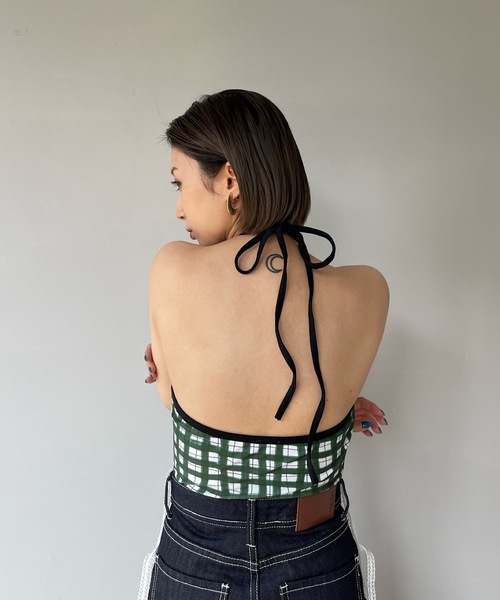 SANSeLF（サンセルフ）の「チェックカラースイムウェア  sanws22s003【SANSeLF】（水着・レディース・グリーン・FREE）」の6枚目の写真