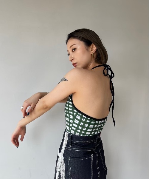 SANSeLF（サンセルフ）の「チェックカラースイムウェア  sanws22s003【SANSeLF】（水着・レディース・グリーン・FREE）」の8枚目の写真