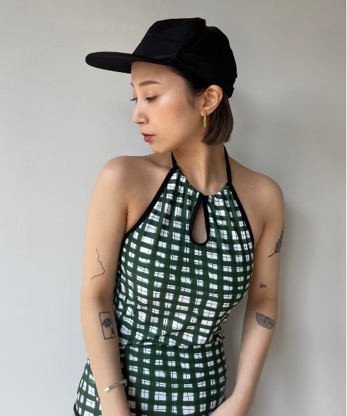 SANSeLF（サンセルフ）の「チェックカラースイムウェア  sanws22s003【SANSeLF】（水着・レディース・グリーン・FREE）」の14枚目の写真