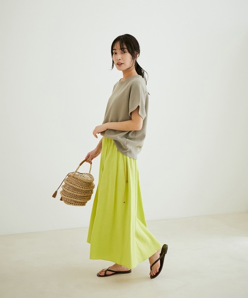 The Bagmati（ザバグマティ）の「【The Bagmati（バグマティ）】レザーハンドルバスケットＳ（かごバッグ・レディース・ベージュ・FREE）」の10枚目の写真