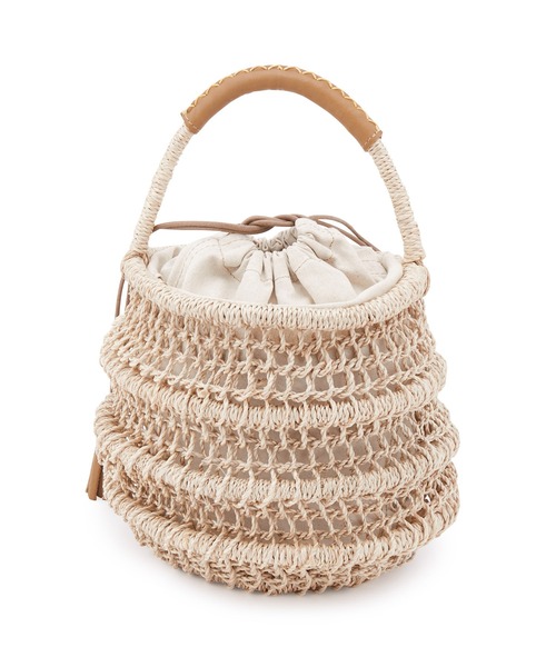 The Bagmati（ザバグマティ）の「【The Bagmati（バグマティ）】レザーハンドルバスケットＳ（かごバッグ・レディース・ベージュ・FREE）」の13枚目の写真