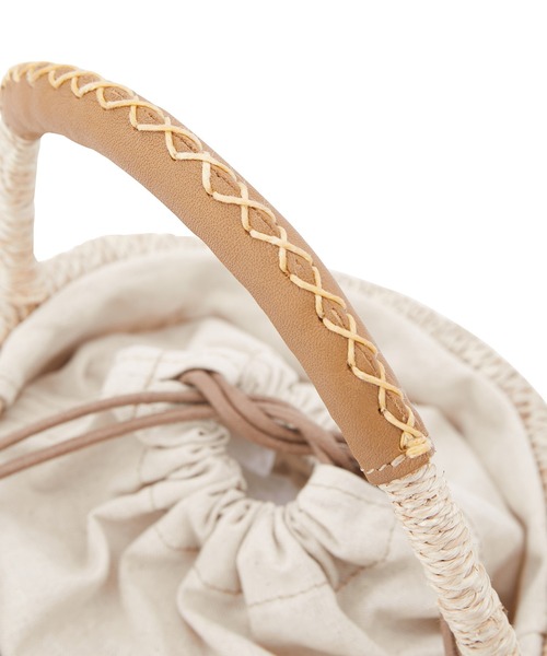 The Bagmati（ザバグマティ）の「【The Bagmati（バグマティ）】レザーハンドルバスケットＳ（かごバッグ・レディース・ベージュ・FREE）」の14枚目の写真