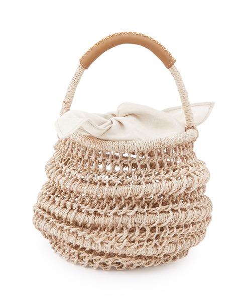 The Bagmati（ザバグマティ）の「【The Bagmati（バグマティ）】レザーハンドルバスケットＳ（かごバッグ・レディース・ベージュ・FREE）」の16枚目の写真