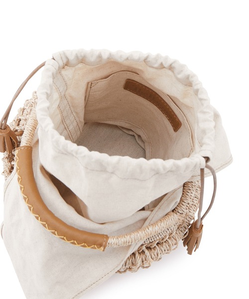 The Bagmati（ザバグマティ）の「【The Bagmati（バグマティ）】レザーハンドルバスケットＳ（かごバッグ・レディース・ベージュ・FREE）」の21枚目の写真