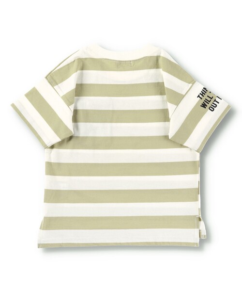 BRANSHES(ブランシェス)の「【デニムポケット】袖ロゴ入り半袖Tシャツ(Tシャツ/カットソー・キッズ・ベージュ/アイボリー/ブラック/ブラウン/グリーン/ネイビー・130/140/90/100/110/120/150)」の13枚目の写真