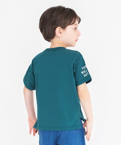 BRANSHES(ブランシェス)の「【デニムポケット】袖ロゴ入り半袖Tシャツ(Tシャツ/カットソー・キッズ・ベージュ/アイボリー/ブラック/ブラウン/グリーン/ネイビー・130/140/90/100/110/120/150)」の10枚目の写真