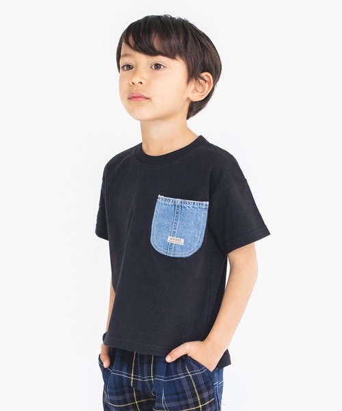 BRANSHES(ブランシェス)の「【デニムポケット】袖ロゴ入り半袖Tシャツ(Tシャツ/カットソー・キッズ・ベージュ/アイボリー/ブラック/ブラウン/グリーン/ネイビー・130/140/90/100/110/120/150)」の16枚目の写真