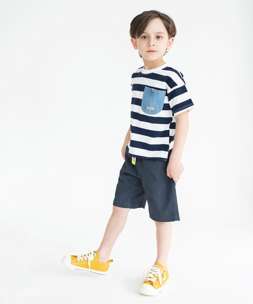 BRANSHES(ブランシェス)の「【デニムポケット】袖ロゴ入り半袖Tシャツ(Tシャツ/カットソー・キッズ・ベージュ/アイボリー/ブラック/ブラウン/グリーン/ネイビー・130/140/90/100/110/120/150)」の18枚目の写真