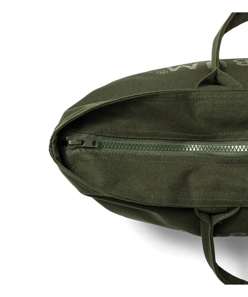 APPLEBUM（アップルバム）の「Logo Canvas Zip Totebag（トートバッグ・メンズ・オリーブ・FREE）」の6枚目の写真