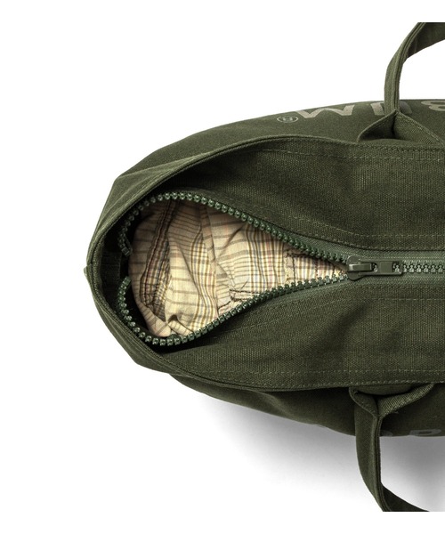 APPLEBUM（アップルバム）の「Logo Canvas Zip Totebag（トートバッグ・メンズ・オリーブ・FREE）」の10枚目の写真