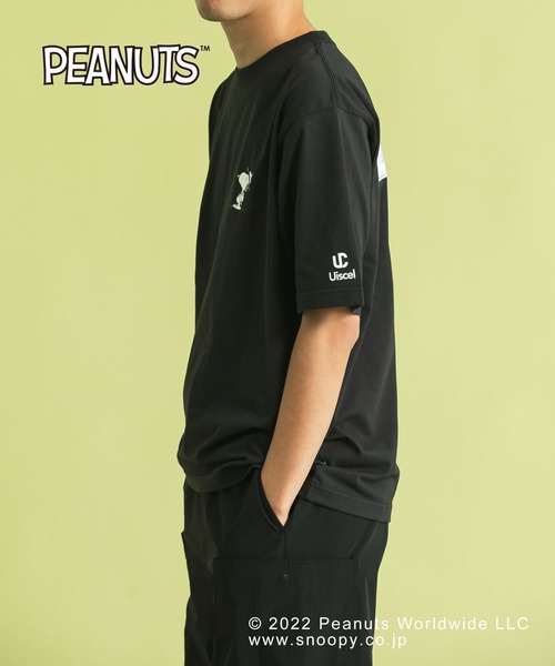 Uiscel（ユイセル）の「『PEANUTS(ピーナッツ)』オリジナルプリント USAコットンTシャツ B（Tシャツ/カットソー・メンズ・ホワイト/ブラック・MEDIUM/LARGE）」の7枚目の写真