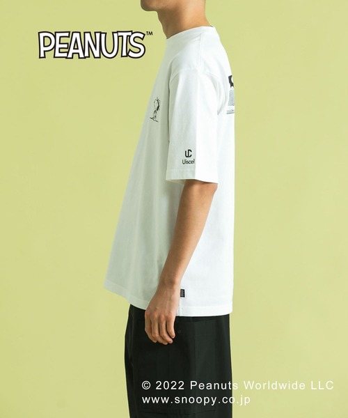 Uiscel（ユイセル）の「『PEANUTS(ピーナッツ)』オリジナルプリント USAコットンTシャツ B（Tシャツ/カットソー・メンズ・ホワイト/ブラック・MEDIUM/LARGE）」の11枚目の写真