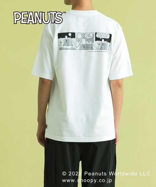 Uiscel（ユイセル）の「『PEANUTS(ピーナッツ)』オリジナルプリント USAコットンTシャツ B（Tシャツ/カットソー・メンズ・ホワイト/ブラック・MEDIUM/LARGE）」の16枚目の写真