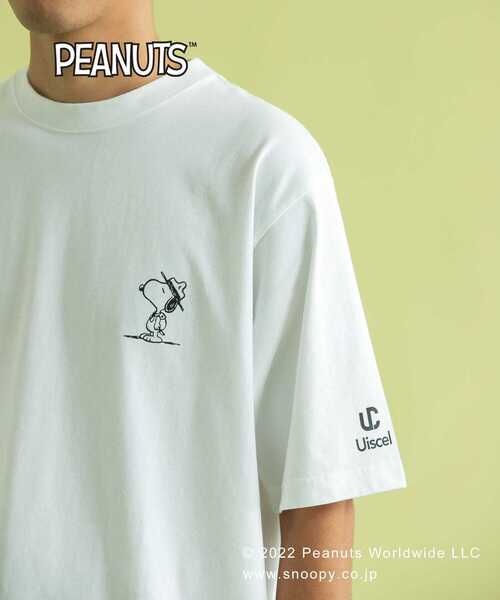 Uiscel（ユイセル）の「『PEANUTS(ピーナッツ)』オリジナルプリント USAコットンTシャツ B（Tシャツ/カットソー・メンズ・ホワイト/ブラック・MEDIUM/LARGE）」の22枚目の写真