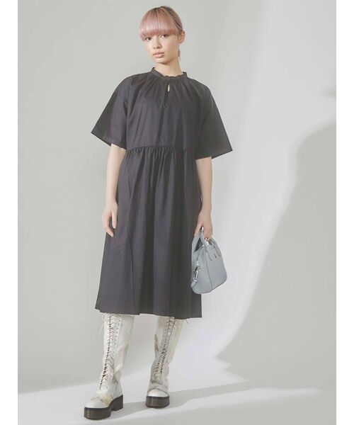 merry jenny(メリージェニー)の「【WEB限定】チャイナミモレワンピース(ワンピース・レディース・オフホワイト/ブラック/グリーン・FREE)」の4枚目の写真