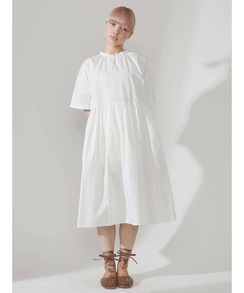 merry jenny(メリージェニー)の「【WEB限定】チャイナミモレワンピース(ワンピース・レディース・オフホワイト/ブラック/グリーン・FREE)」の7枚目の写真