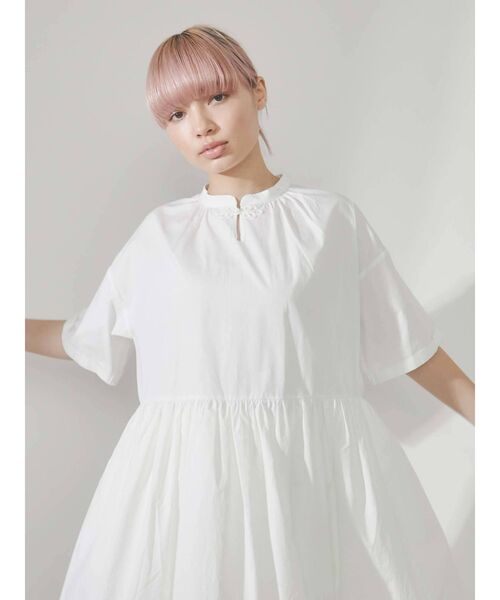 merry jenny(メリージェニー)の「【WEB限定】チャイナミモレワンピース(ワンピース・レディース・オフホワイト/ブラック/グリーン・FREE)」の12枚目の写真