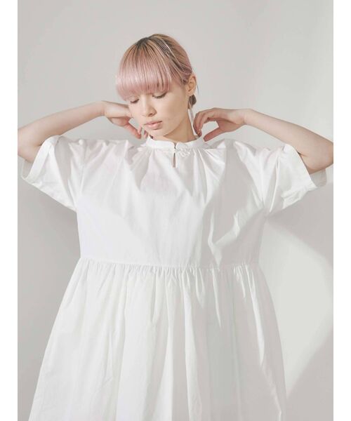 merry jenny(メリージェニー)の「【WEB限定】チャイナミモレワンピース(ワンピース・レディース・オフホワイト/ブラック/グリーン・FREE)」の14枚目の写真