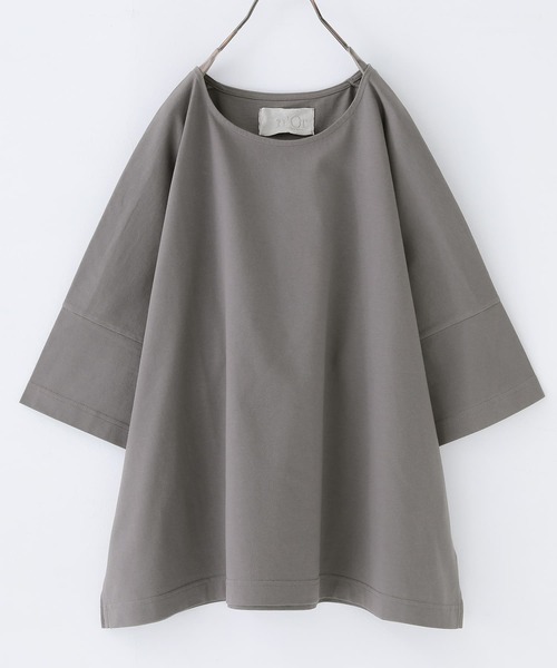 n'OrLABEL（ノアールレーベル）の「【機能素材】『ゆるっとUネックTシャツ』（Tシャツ/カットソー・レディース・モカ/ブルー/オフホワイト/ピンク/グリーン/ブラック/パープル/チャコール/オレンジ/ライトグリーン/ダークパープル・FREE）」の19枚目の写真