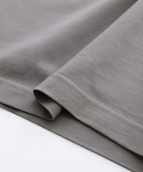 n'OrLABEL（ノアールレーベル）の「【機能素材】『ゆるっとUネックTシャツ』（Tシャツ/カットソー・レディース・モカ/ブルー/オフホワイト/ピンク/グリーン/ブラック/パープル/チャコール/オレンジ/ライトグリーン/ダークパープル・FREE）」の13枚目の写真