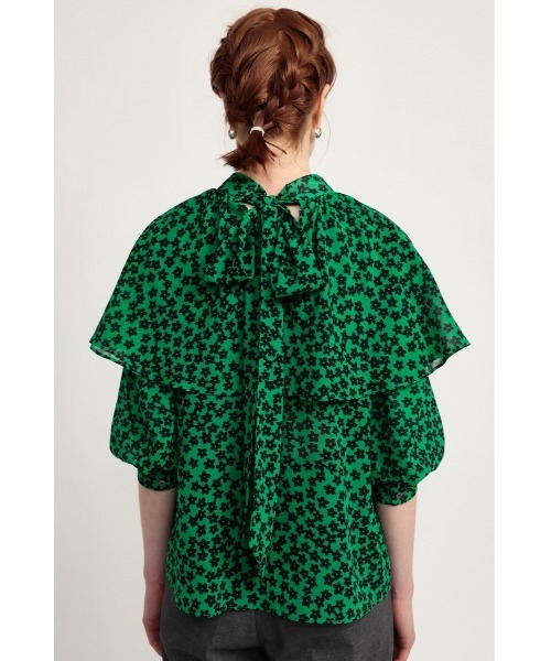 SLY（スライ）の「BACK RIBBON CAPE TOPS バック リボン ケープ 