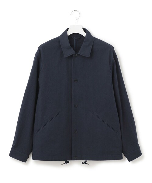 J.PRESS YORK STREET(ジェイプレスヨークストリート)の「【UNISEX】サッカーコーチ ジャケット(ブルゾン・メンズ・ネイビー系/ネイビー系1/ネイビー系3・MEDIUM/LARGE)」の2枚目の写真
