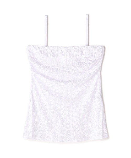 TORNADO MART(トルネードマート)の「【LADIES'】TORNADO MART∴プリーツ幾何エンボスキャミソール(キャミソール・レディース・ホワイト/パープル/ブラック・F)」の1枚目の写真