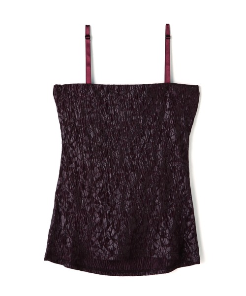 TORNADO MART(トルネードマート)の「【LADIES'】TORNADO MART∴プリーツ幾何エンボスキャミソール(キャミソール・レディース・ホワイト/パープル/ブラック・F)」の4枚目の写真