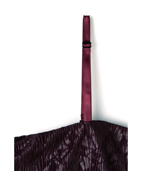 TORNADO MART(トルネードマート)の「【LADIES'】TORNADO MART∴プリーツ幾何エンボスキャミソール(キャミソール・レディース・ホワイト/パープル/ブラック・F)」の8枚目の写真