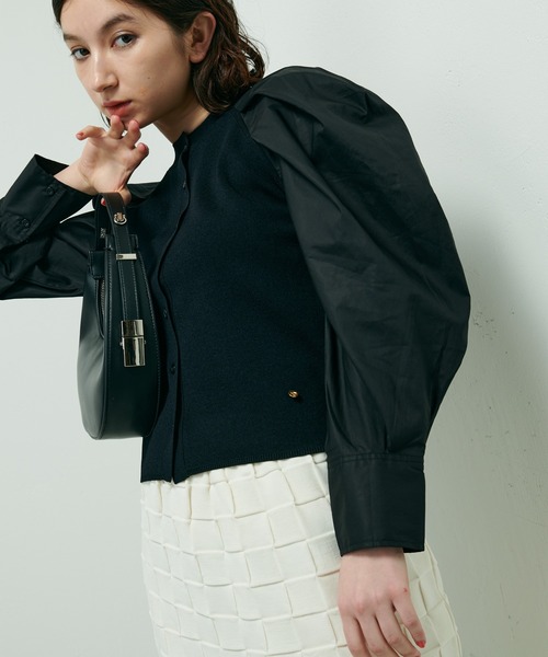 Lui's（ルイス）の「ワンハンドルムーンバッグ（ハンドバッグ・レディース・ブラック/ホワイト/グリーン系その他6・FREE）」の4枚目の写真