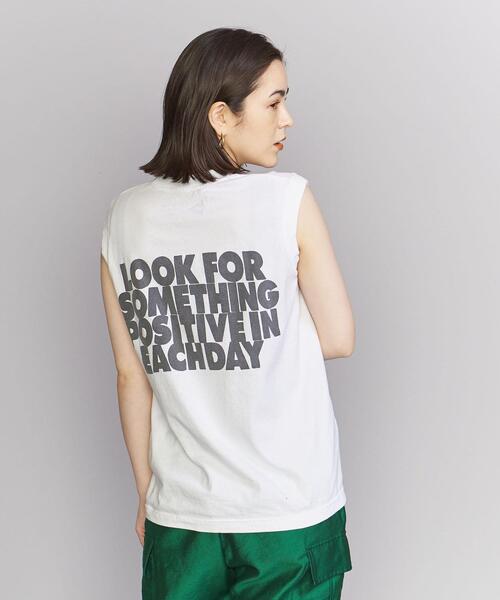 FUNG（ファング）の「＜FUNG＞プリント スリーブレス Tシャツ（Tシャツ/カットソー・レディース・ホワイト/ブラック・FREE）」の2枚目の写真