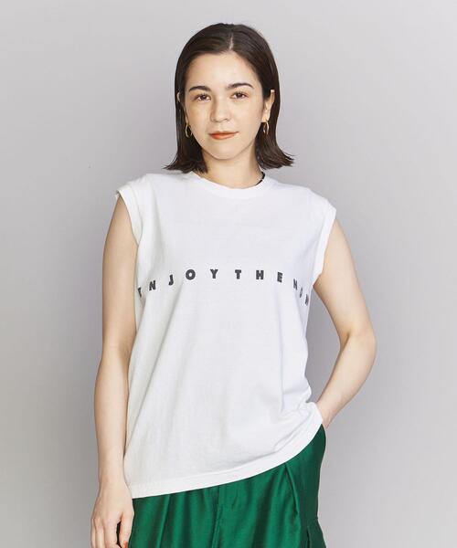 FUNG（ファング）の「＜FUNG＞プリント スリーブレス Tシャツ（Tシャツ/カットソー・レディース・ホワイト/ブラック・FREE）」の3枚目の写真