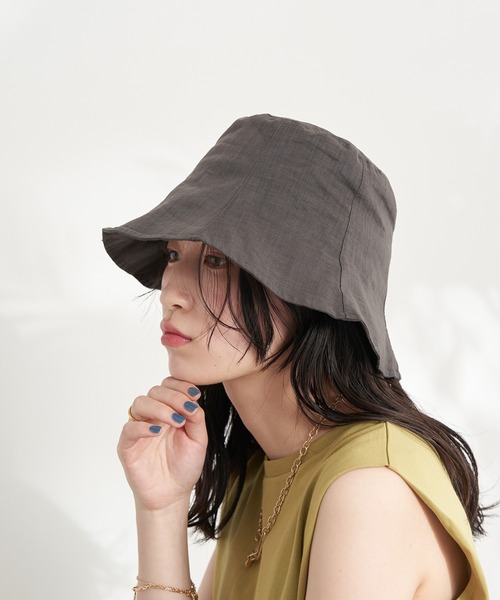 earth music&ecology（アースミュージックアンドエコロジー）の「チューリップハット（ハット・レディース・ブラック/ブラウン/グリーン・FREE）」の7枚目の写真