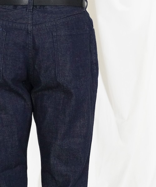 WhoWhat（フーワット）の「who what DENIM SLIM FLARE PANTS（デニムパンツ・メンズ・インディゴブルー/ブラック/White・M/S）」の9枚目の写真