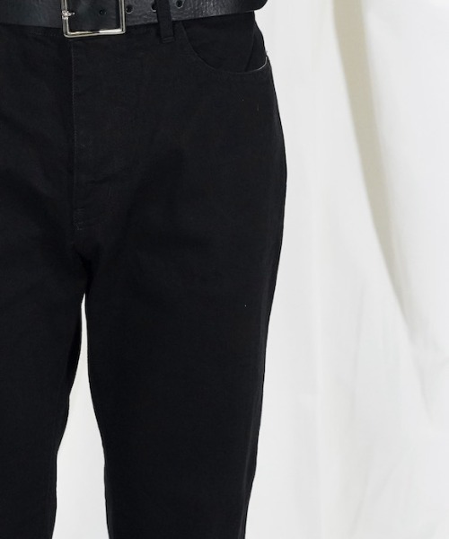 WhoWhat（フーワット）の「who what DENIM SLIM FLARE PANTS（デニムパンツ・メンズ・インディゴブルー/ブラック/White・M/S）」の12枚目の写真