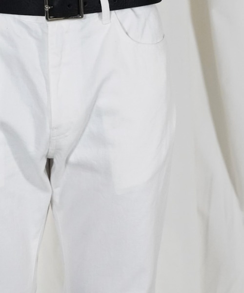 WhoWhat（フーワット）の「who what DENIM SLIM FLARE PANTS（デニムパンツ・メンズ・インディゴブルー/ブラック/White・M/S）」の6枚目の写真