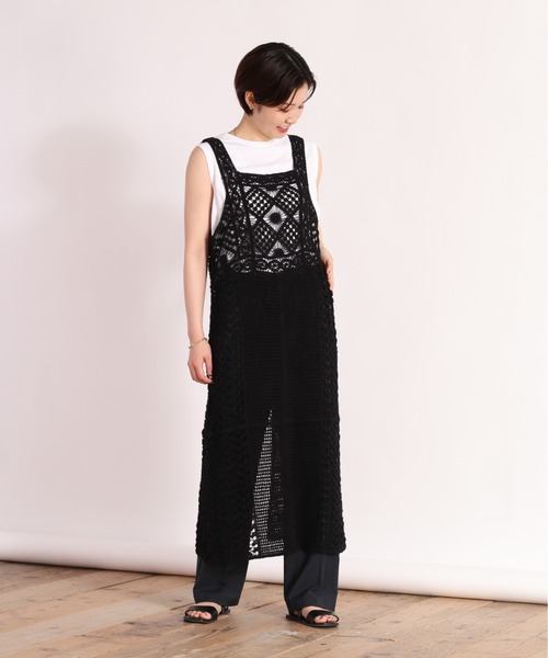 cepo（セポ）の「パッチワーククロシェワンピース　2WAY（ワンピース・レディース・オフホワイト/ブラック・M）」の2枚目の写真