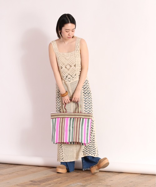 cepo（セポ）の「パッチワーククロシェワンピース　2WAY（ワンピース・レディース・オフホワイト/ブラック・M）」の18枚目の写真