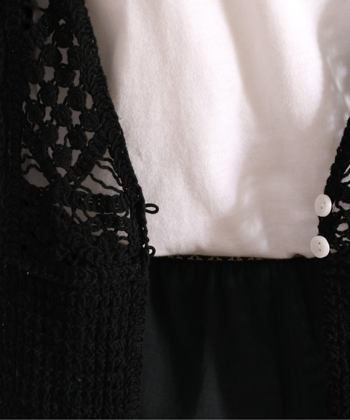 cepo（セポ）の「パッチワーククロシェワンピース　2WAY（ワンピース・レディース・オフホワイト/ブラック・M）」の10枚目の写真