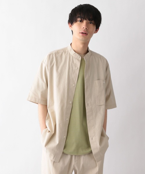 GLOBAL WORK(グローバルワーク)の「リネンミックスリラックスシャツ/275466(シャツ/ブラウス・メンズ・その他/カーキ/ダークブラウン/ホワイト系その他2・LARGE/MEDIUM)」の7枚目の写真