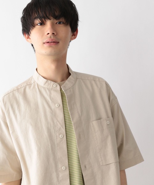 GLOBAL WORK(グローバルワーク)の「リネンミックスリラックスシャツ/275466(シャツ/ブラウス・メンズ・その他/カーキ/ダークブラウン/ホワイト系その他2・LARGE/MEDIUM)」の9枚目の写真