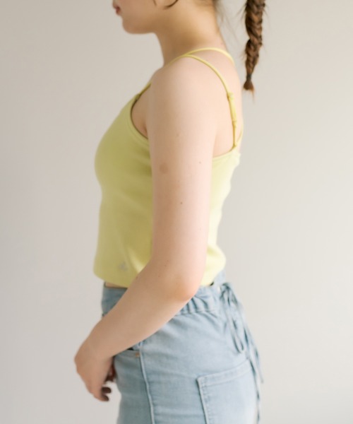 OLIVE des OLIVE（オリーブデオリーブ）の「ＯＬＶカップ付クロスインナー（キャミソール・レディース・ミント/ラベンダー/ブラック/ホワイト・FREE）」の18枚目の写真