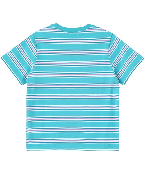 X-girl(エックスガール)の「STRIPED S/S BABY TEE/ストライプ/ボーダー/ロゴ刺繍 ちびT/コンパクトTシャツ(Tシャツ/カットソー・レディース・グリーン/ベージュ/ブラック・M/S)」の8枚目の写真