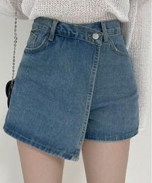 [BELLIDE MADE] フェイクスカートデニムパンツ