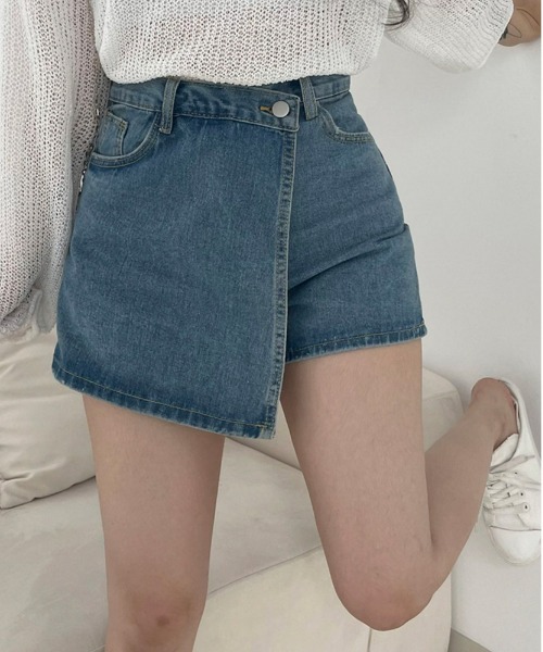 BEIDELLI（ベイデリー）の「[BELLIDE MADE] フェイクスカートデニムパンツ（デニムパンツ・レディース・ブルー・SMALL/MEDIUM/LARGE）」の9枚目の写真