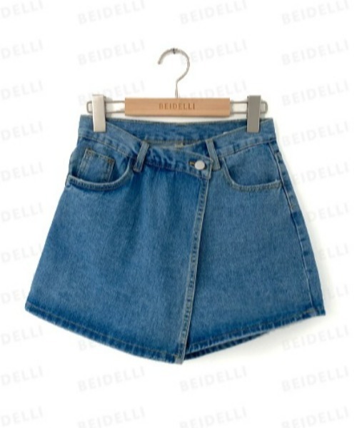 BEIDELLI（ベイデリー）の「[BELLIDE MADE] フェイクスカートデニムパンツ（デニムパンツ・レディース・ブルー・SMALL/MEDIUM/LARGE）」の5枚目の写真