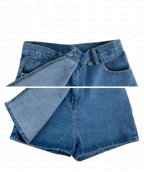 BEIDELLI（ベイデリー）の「[BELLIDE MADE] フェイクスカートデニムパンツ（デニムパンツ・レディース・ブルー・SMALL/MEDIUM/LARGE）」の14枚目の写真