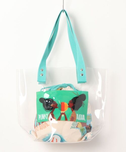 Import & Select(インポートアンドセレクト)の「【PUNKY ALOHA】PVC クリア トートバッグ(トートバッグ・レディース・オレンジ/グリーン/ブルー・FREE)」の1枚目の写真