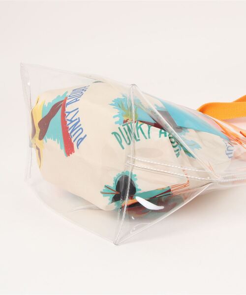 Import & Select(インポートアンドセレクト)の「【PUNKY ALOHA】PVC クリア トートバッグ(トートバッグ・レディース・オレンジ/グリーン/ブルー・FREE)」の5枚目の写真